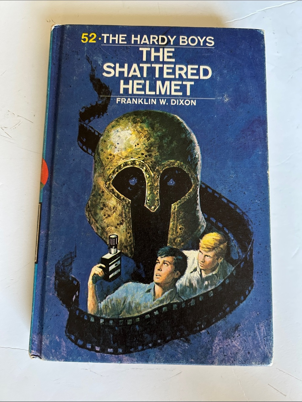 The Hardy Boys The Shattered Helmet hardcover book #52 copyright 1973